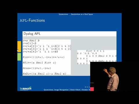 Dyalog '18: Quaternions (Hamiltonians) and Image Recognition