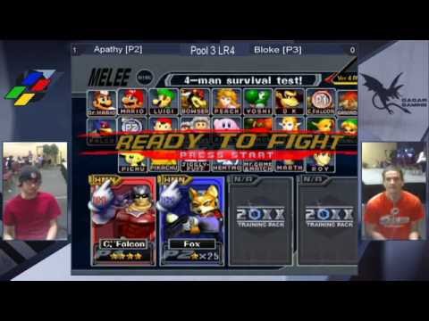 Super SmashNest 7 Pools L-R4 - Apathy (Fox) Vs. Bloke (Falcon) - SSBM
