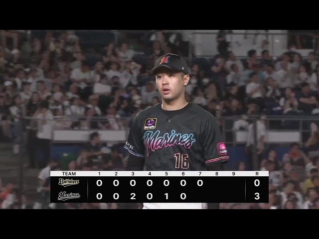 【7回表】チームの連敗ストップへ!! マリーンズ・種市篤暉 中5日の登板ながら7回7奪三振無失点!!  2023年8月10日 千葉ロッテマリーンズ 対 オリックス・バファローズ