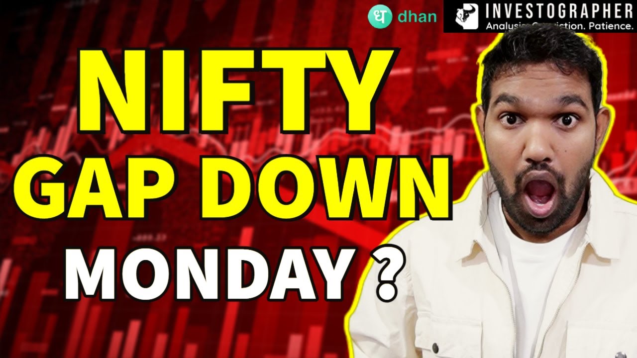 🔴BIG GAP DOWN ? | Nifty Prediction | Share Market News | Investographer @DhanHQ