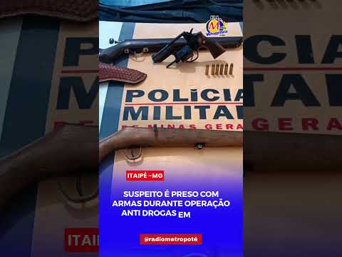 SUPEITO É PRESO COM ARMA DURANTE OPERAÇÃO ANTO DOGRAS EM ITAIPÉ
