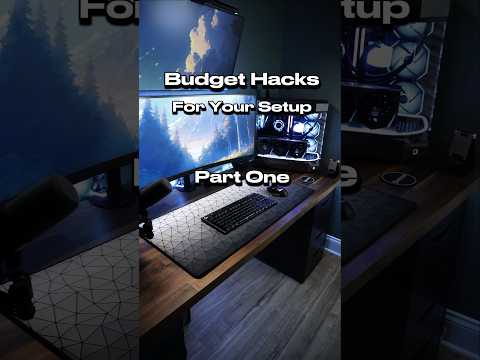 Budget desk/gaming setup hacks! #gamingpc #pc #gaming #desksetup #gamingsetup #pcgaming #shorts
