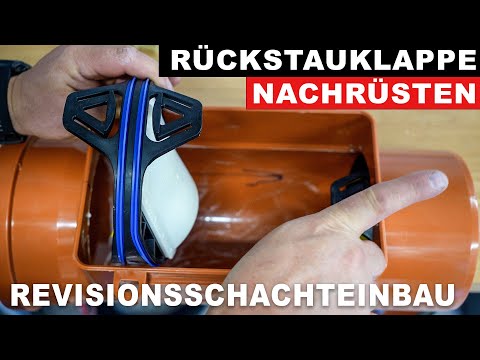 Retrofit backflow preventer for inspection shaft EasySafe-E