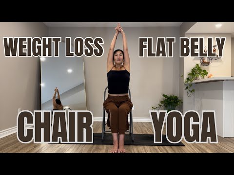 15 Mins Chair Yoga Flow | Weight Loss, Flat Belly, Digestive system, Boost Metabolism & Feel Good