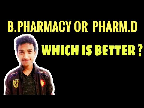 B.PHARMACY OR PHARM.D - WHICH IS BETTER ? - CAREER IN PHARMACY Video