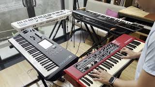 Korg Nautilus 61-Nord Electro 5D-Roland Fantom 06-Yamaha Modx6+ |Sounds comparison