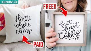 How to use Cricut for FREE (uploading your own images & fonts!!)