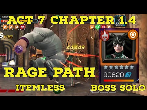 ACT 7 CHAPTER 1.4 RAGE PATH | HELA BOSS SOLO WITH KINGPIN | MARVEL CONTEST OF CHAMPIONS |
