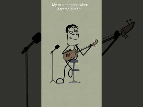 My expectations when learning guitar! (4k memes)  #shorts