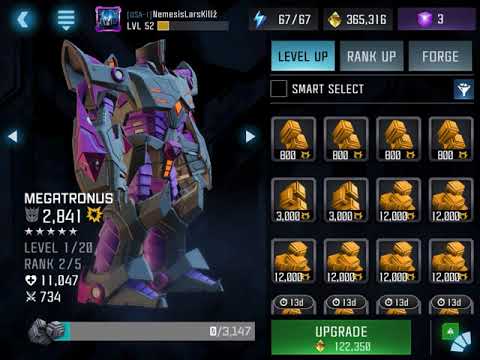 Megatronus purchase and rank up