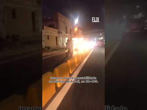 Homem é flagrado dirigindo na contramão na BR-405 em Apodi