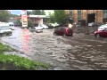 Последствия дождя в Москве, потоп на улице Плеханова 