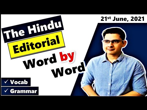 The Hindu Editorial Today || The Hindu Newspaper Today || 21 June 2021 || Hope and Promise