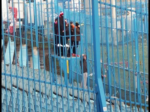Kibice Widzewa w Płocku. Sparing Wisła - Widzew 02.02.2019