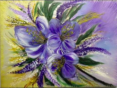 Sommerblumen-Einfach Malen-Blumen-Easy Painting-Flowers / V52