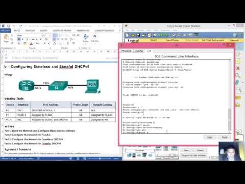 10.2.3.5 Lab - Configuring Stateless and Stateful DHCPv6