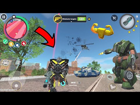 Rope Hero Vice Town - (Transformer Truck Collect Muscle Energy) Transformer Fight Rogue Robot Car