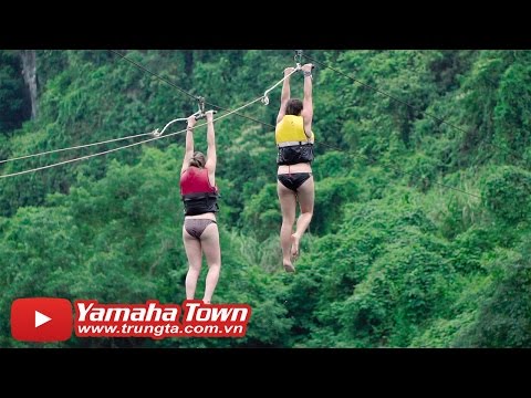 Travel to Chay River, Dark Cave, Quang Binh, Vietnam - Zipline Experience