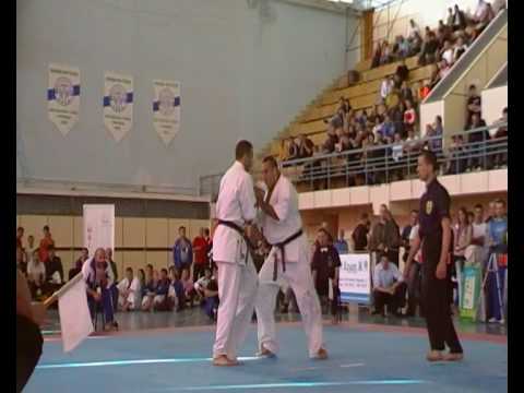 European kyokushin Championshionship Semi final Zahari Damyanov Vs Djema Belkhodja