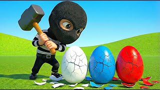 Download lagu 😭 Mother Hen is Crying! The Sad Story of the Stolen Eggs 🐔💔 (Red, White & Pink) mp3