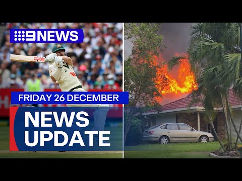 The Boxing Day Test begins; Home destroyed by fire in Brisbane | 9 News Australia