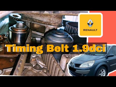 Renault Scenic 2 | 1.9 dci timing belt installation