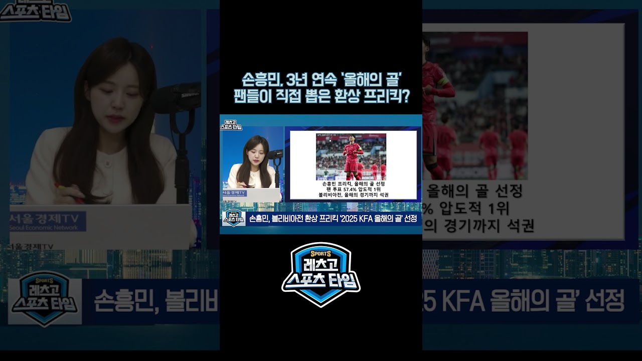 손흥민, 3년 연속 ‘올해의 골’ 주인공…팬들이 직접 뽑은 환상 프리킥?