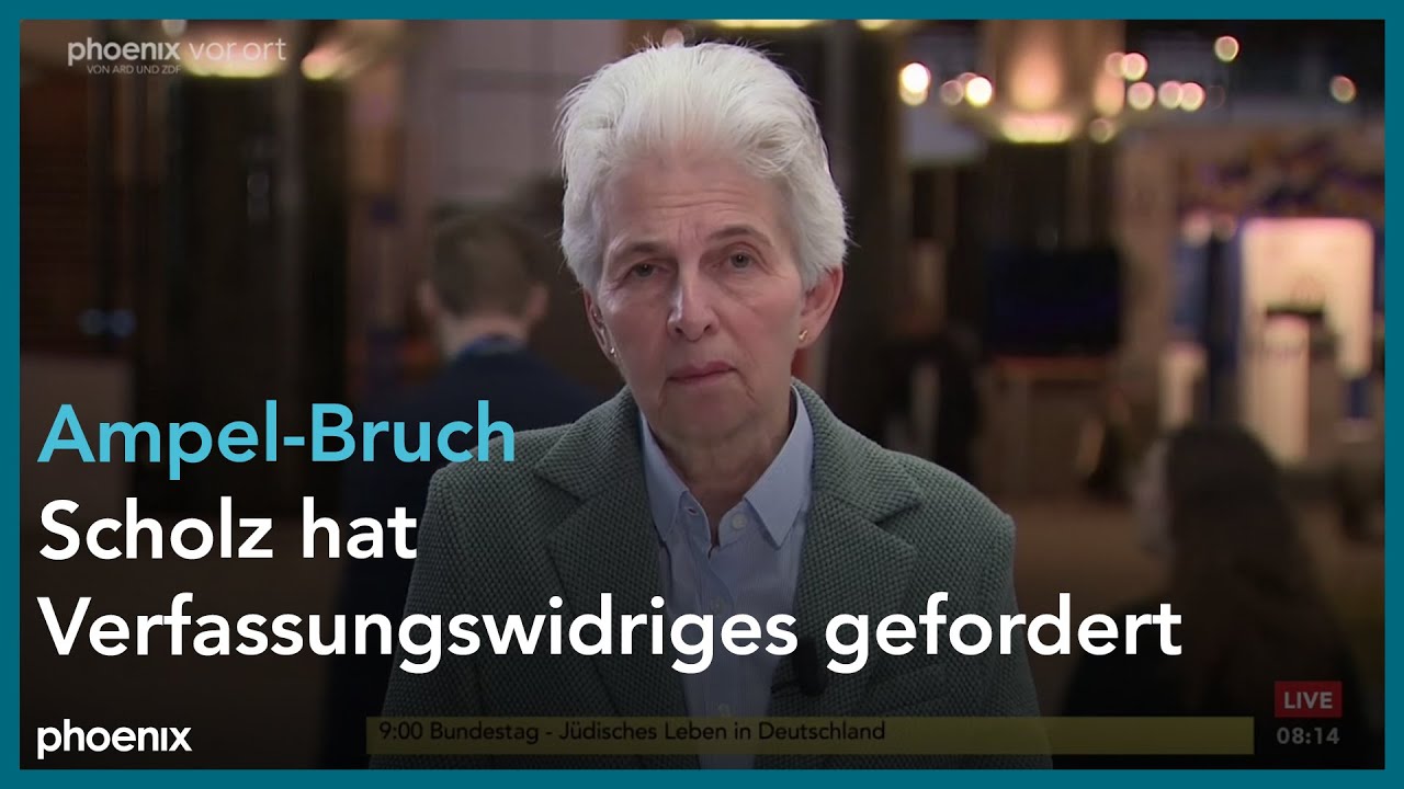 phoenix tagesgespräch mit Marie-Agnes Strack-Zimmermann zum Ampel-Bruch und zur US-Wahl am 07.11.24