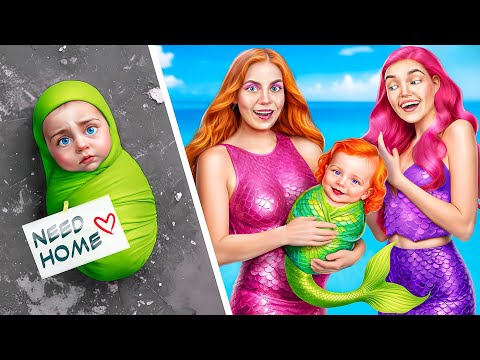 I Was Adopted by a Mermaid! Extreme Mermaid Makover With Gadgets!