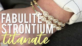 White Iridescent Crystal Gold Tone Bracelet Related Video Thumbnail