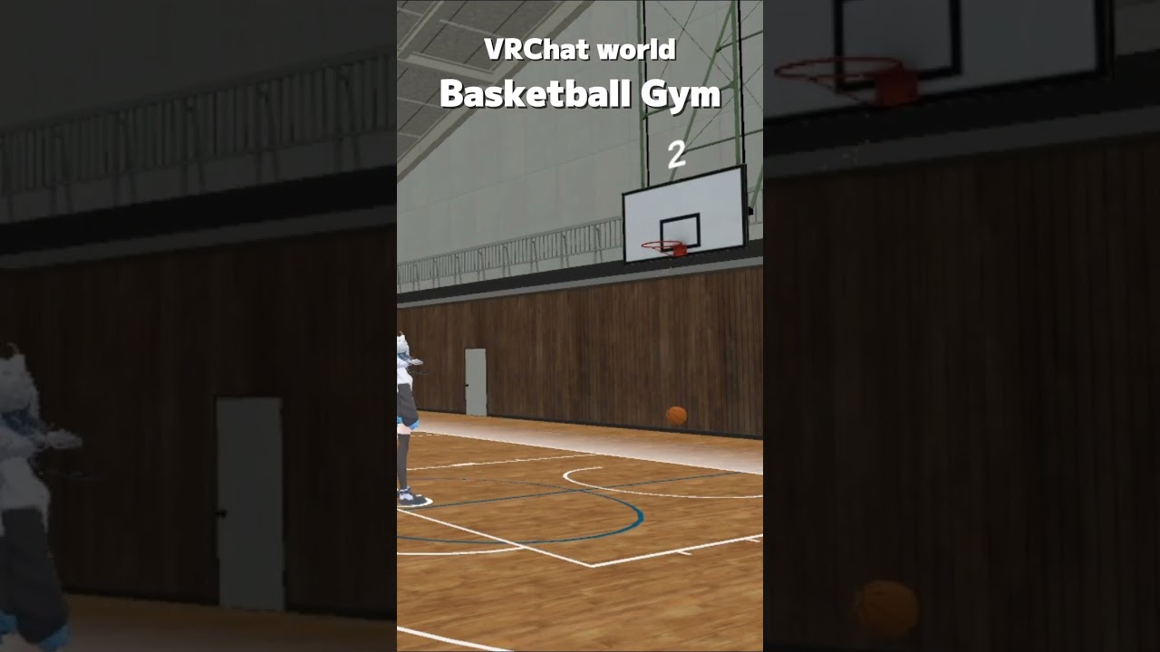 バスケができるVRChatワールドを作りました #shorts #vrchat #basketball