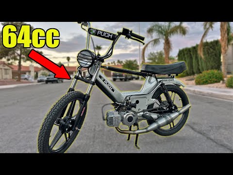 ULTIMATE MOPED BUILD FIRST START! Puch MAXI 64cc