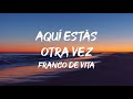 Franco de Vita - Aquí Estás Otra Vez (Letra)