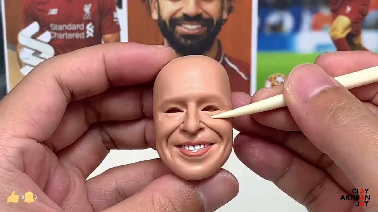 polymer clay sculpture mohamed salah full figure sculpting process by clay artisan jay