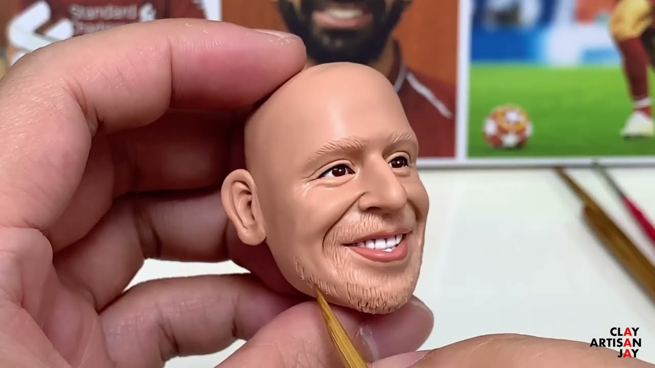 polymer clay sculpture mohamed salah full figure sculpting process by clay artisan jay