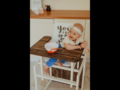 Стульчик-трансформер для кормления ОММИ из натурального дерева, отдельный стол и стул для малыша