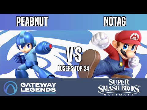 Gateway Legends - Losers Top 24 - Peabnut(Mega Man) Vs. NoTag(Mario)
