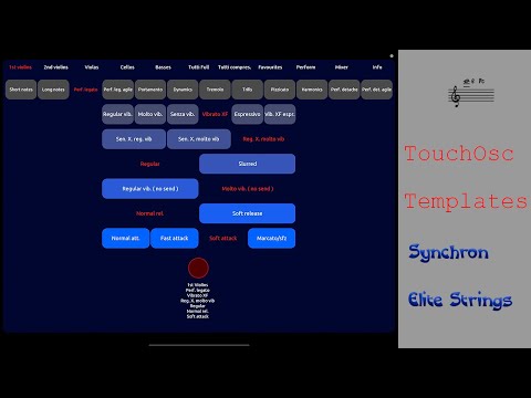 TouchOsc Synchron Elite Strings Templates