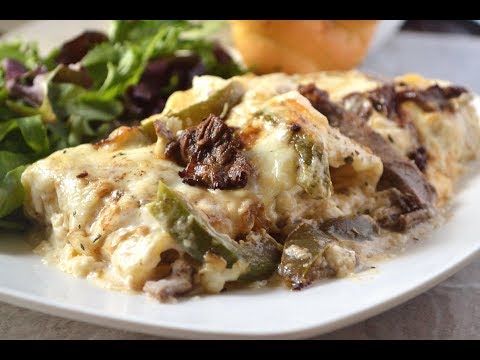 Cheesesteak Stuffed Lasagna | How to Make Lasagna Rolls-Ups
