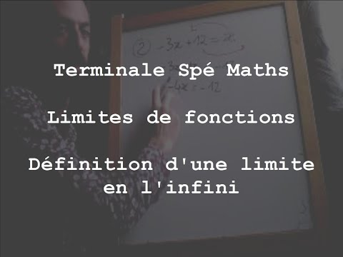 TG - Limites de fonctions - Définition d'une limite en l'infini