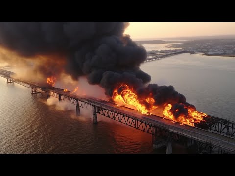 CRIMEAN BRIDGE IS ON FIRE! Ukrainian UAVs disrupted the logistics of Russian occupiers in the south!