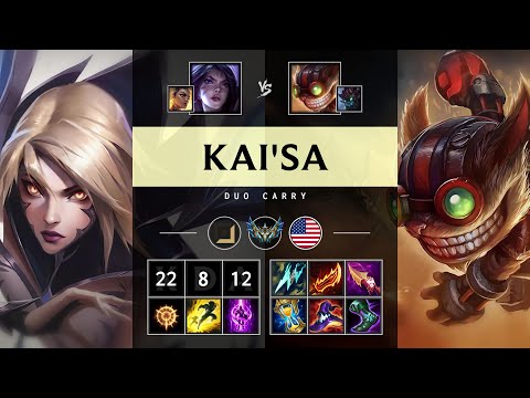 Kai'Sa ADC vs Ziggs: Quadra Kill, Legendary - NA Challenger Patch 14.18