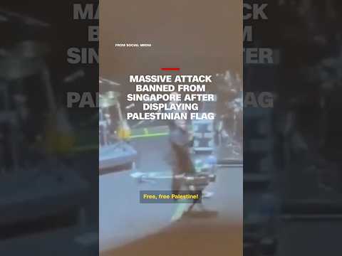 Massive Attack banned from Singapore after displaying Palestinian flag