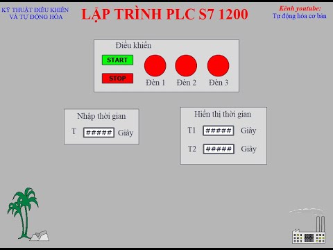 Lập Trình PLC S7 1200 (P5):Bài 2-Lập trình 3 đèn sáng tuần tự + SCADA WinCC