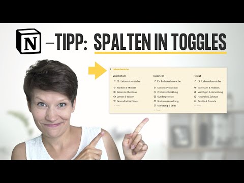 Mehrspaltige Layouts in Notion 🏛️ in TOGGLES & mit DATENBANKEN [Notion-Tipp]
