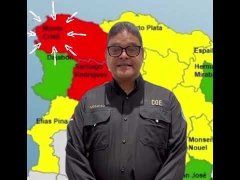 Montecristi y Santiago Rodríguez en alerta roja a causa de las lluvias.