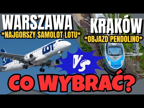SAMOLOT vs POCIĄG na trasie WARSZAWA-KRAKÓW