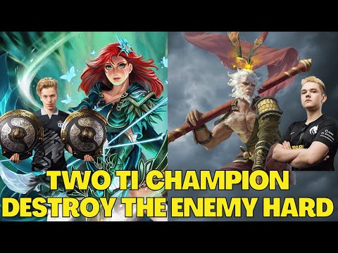 Two TI Champion Topson Wiind Ranger and  Yatoro Monkey King - Giveaway -  Dota 2 Pro Gameplay
