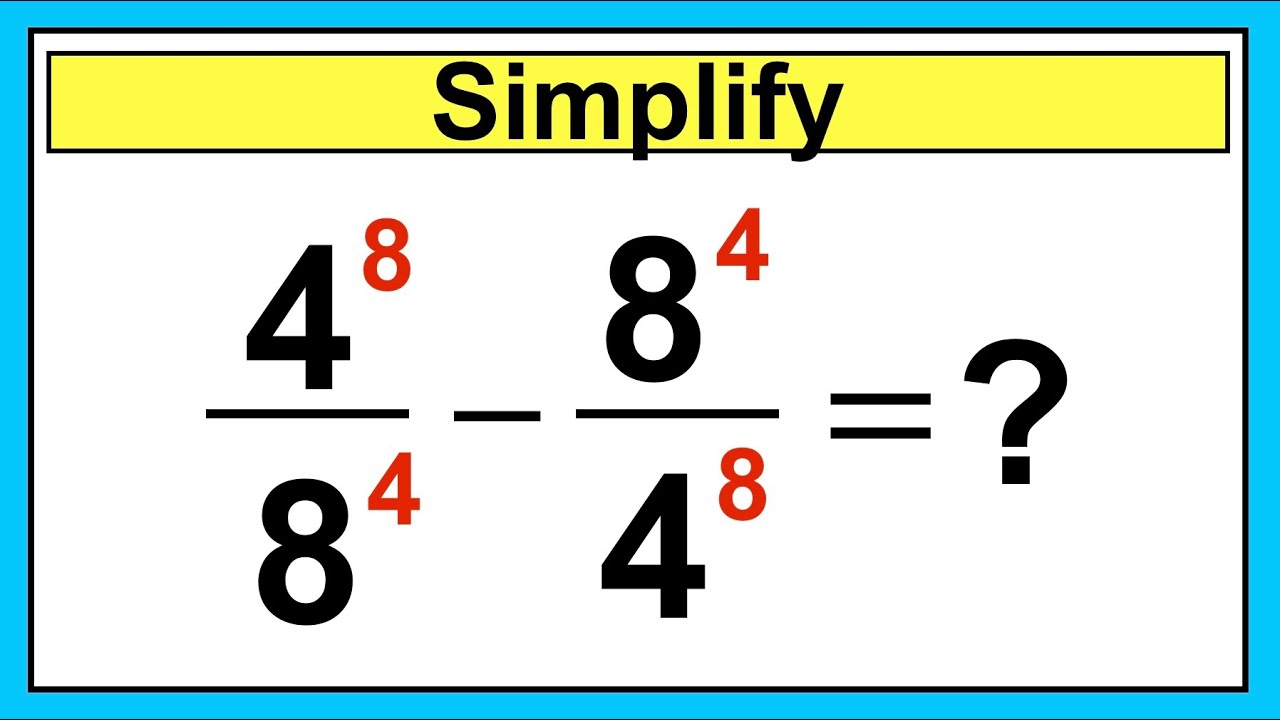 Nice Exponent Math Simplification | Exponent Math