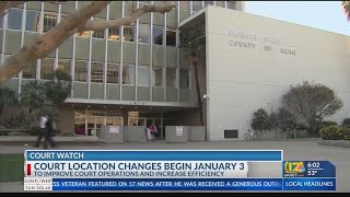Courtroom location changes at Kern County Superior Court begin in January